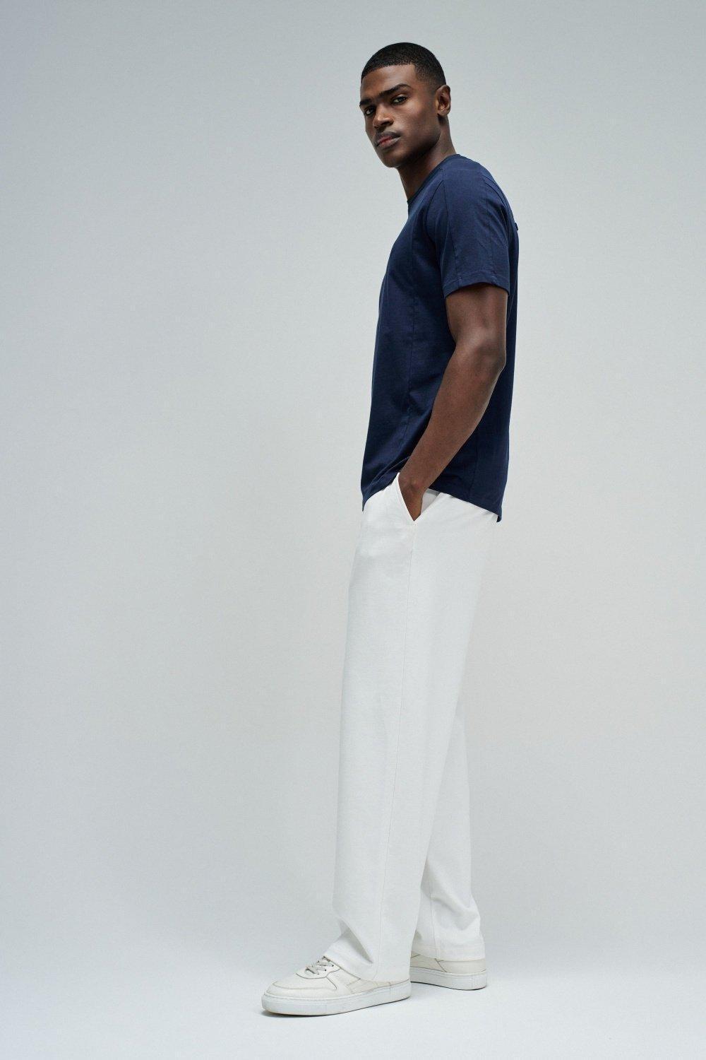 T-Shirt With Branding, Navy, medium