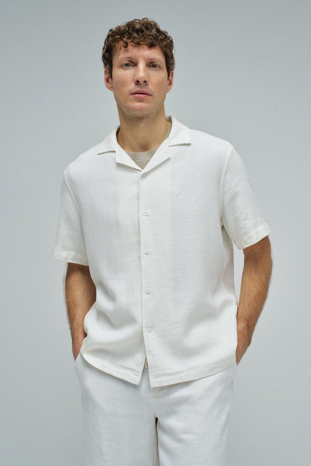 Shirt With Linen, Pearl, medium