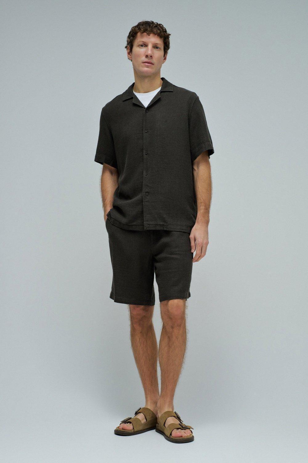 Shirt With Linen, Green, medium