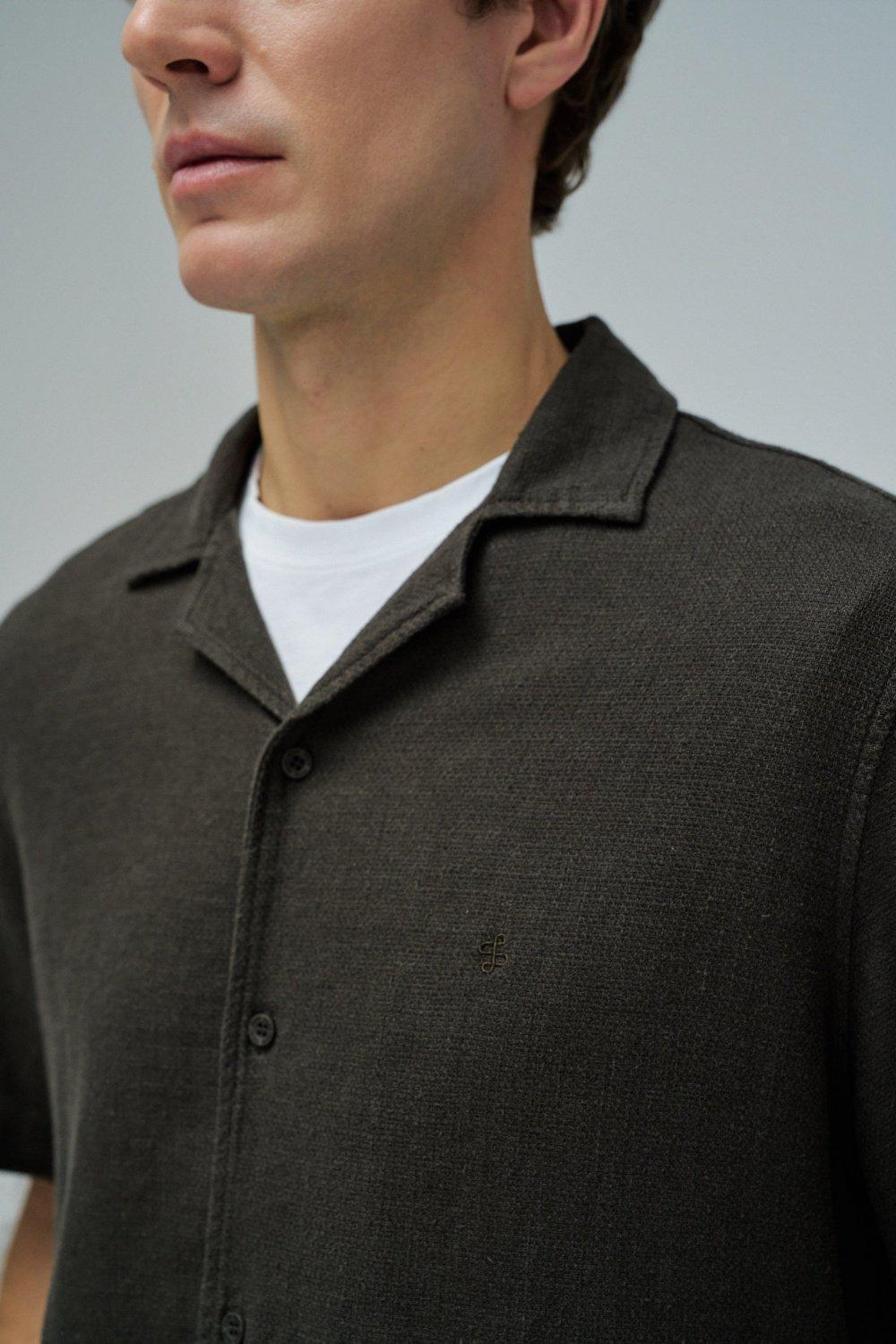 Shirt With Linen, Green, large image number 4