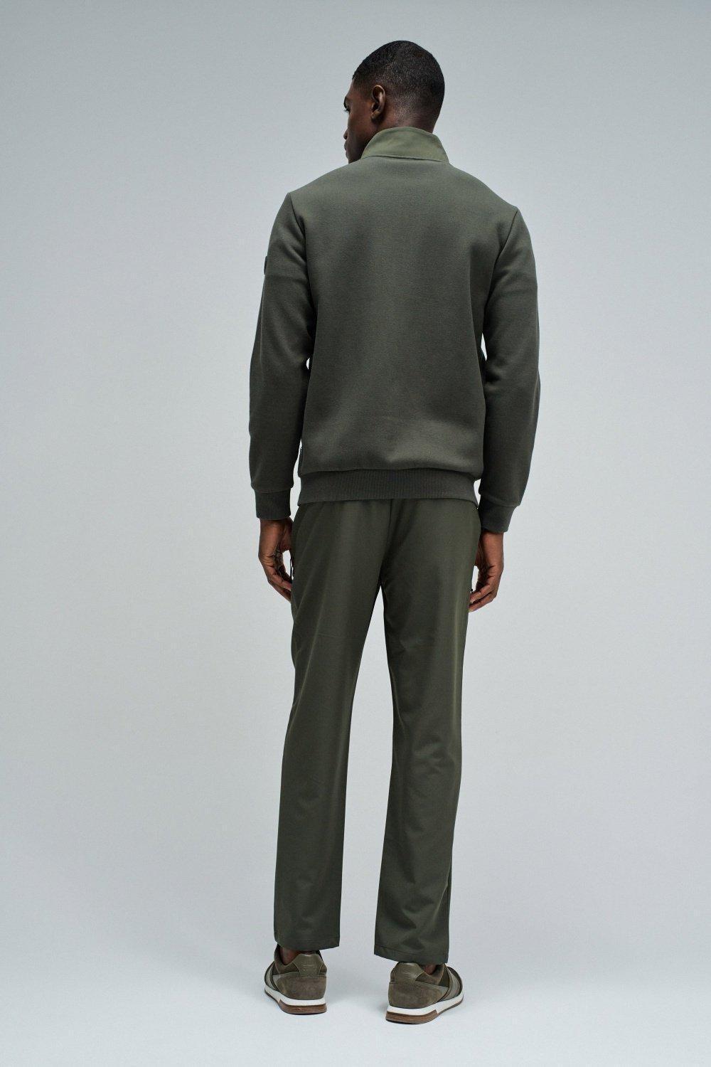 Jacket With Mix Materials, Green, large image number 3