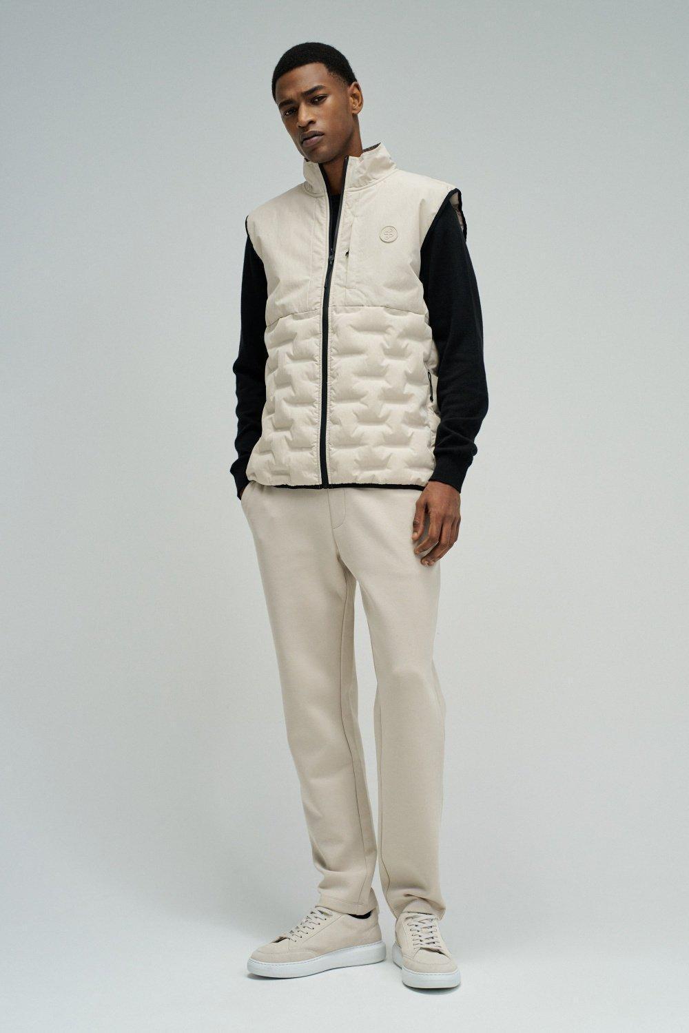 Padded Vest, Cream, medium