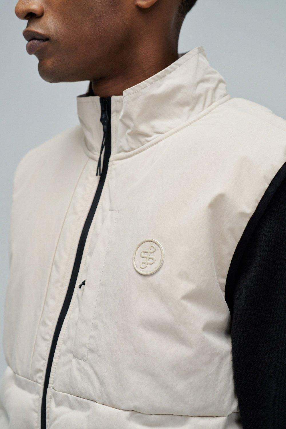 Padded Vest, Cream, large image number 4