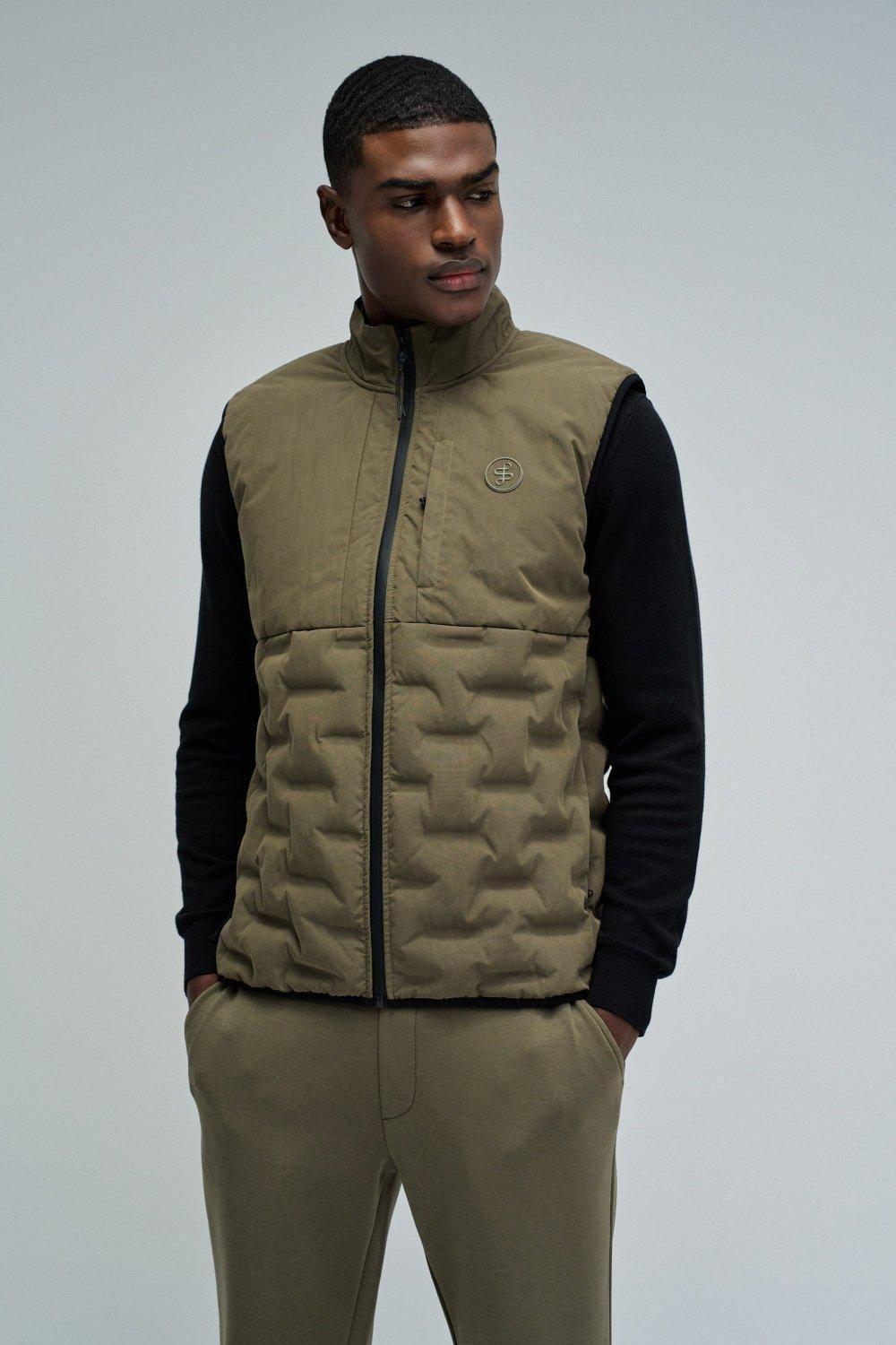 Padded Vest, Green, medium