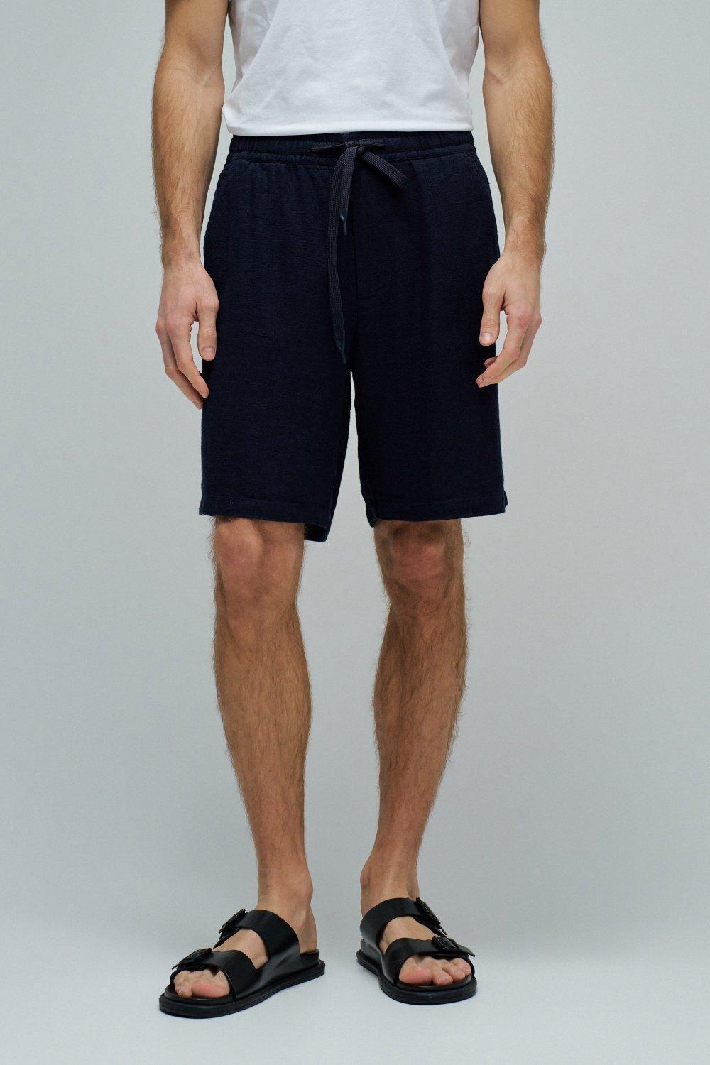 شورت كتان, Navy, medium