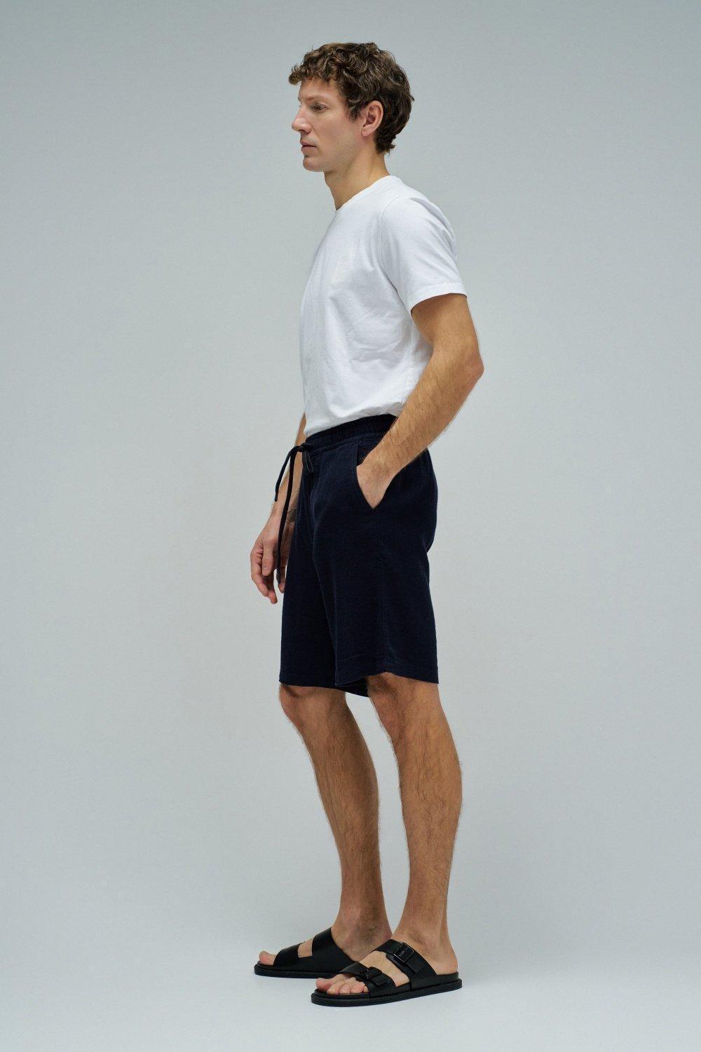 شورت كتان, Navy, medium