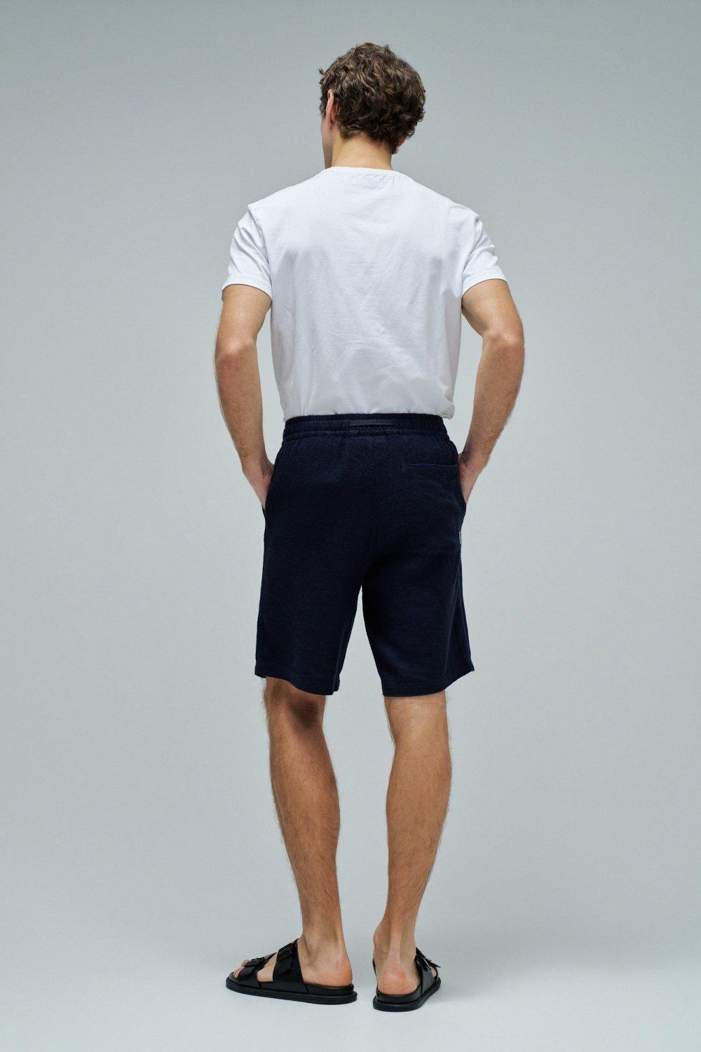 شورت كتان, Navy, large image number 3