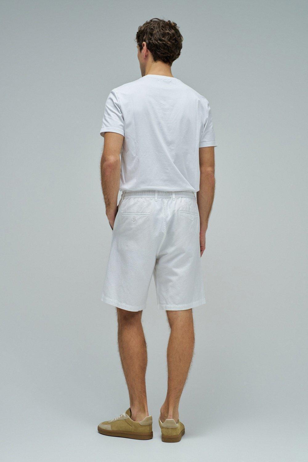 شورت كتان, White, large image number 3
