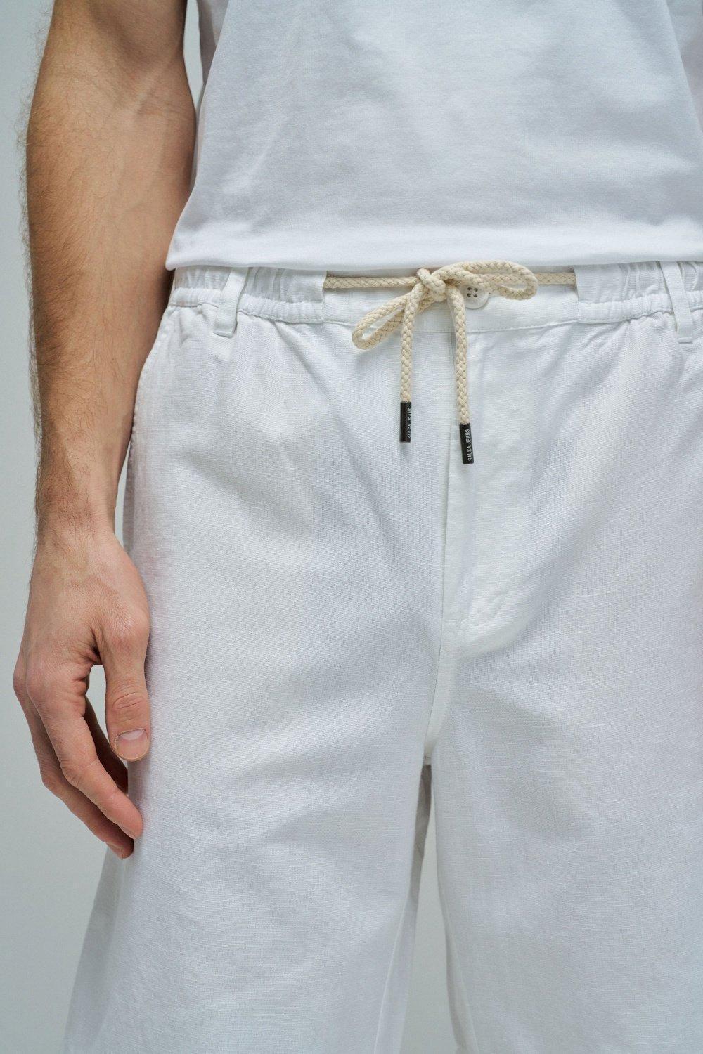 شورت كتان, White, large image number 4