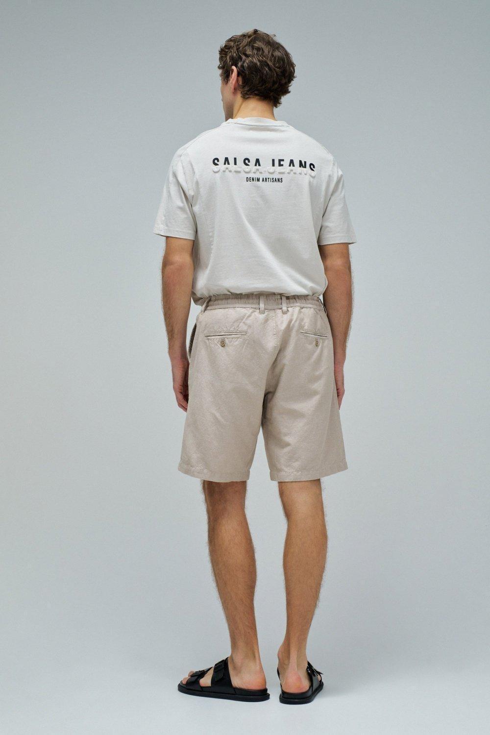 شورت كتان, Beige, large image number 3