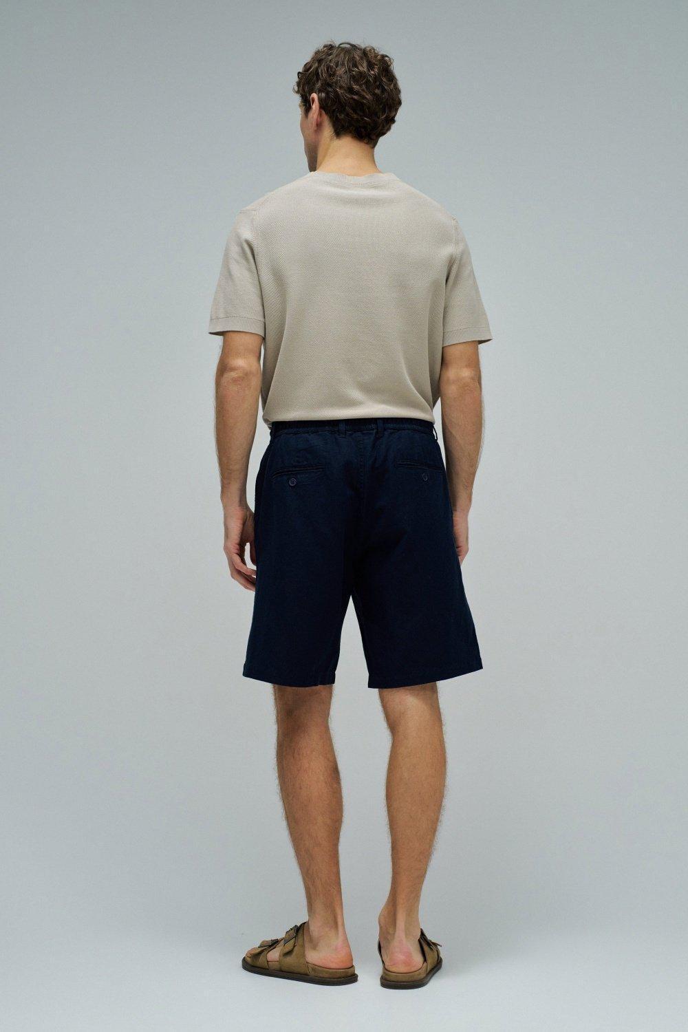 شورت كتان, Navy, large image number 3