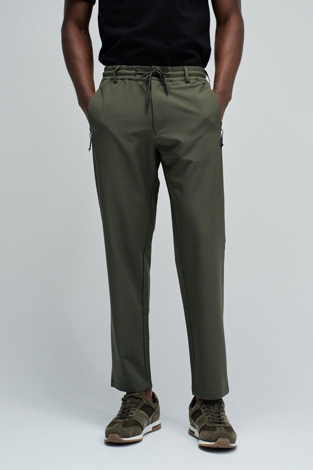 Joggers Trousers In Fabric, Green, large image number 0