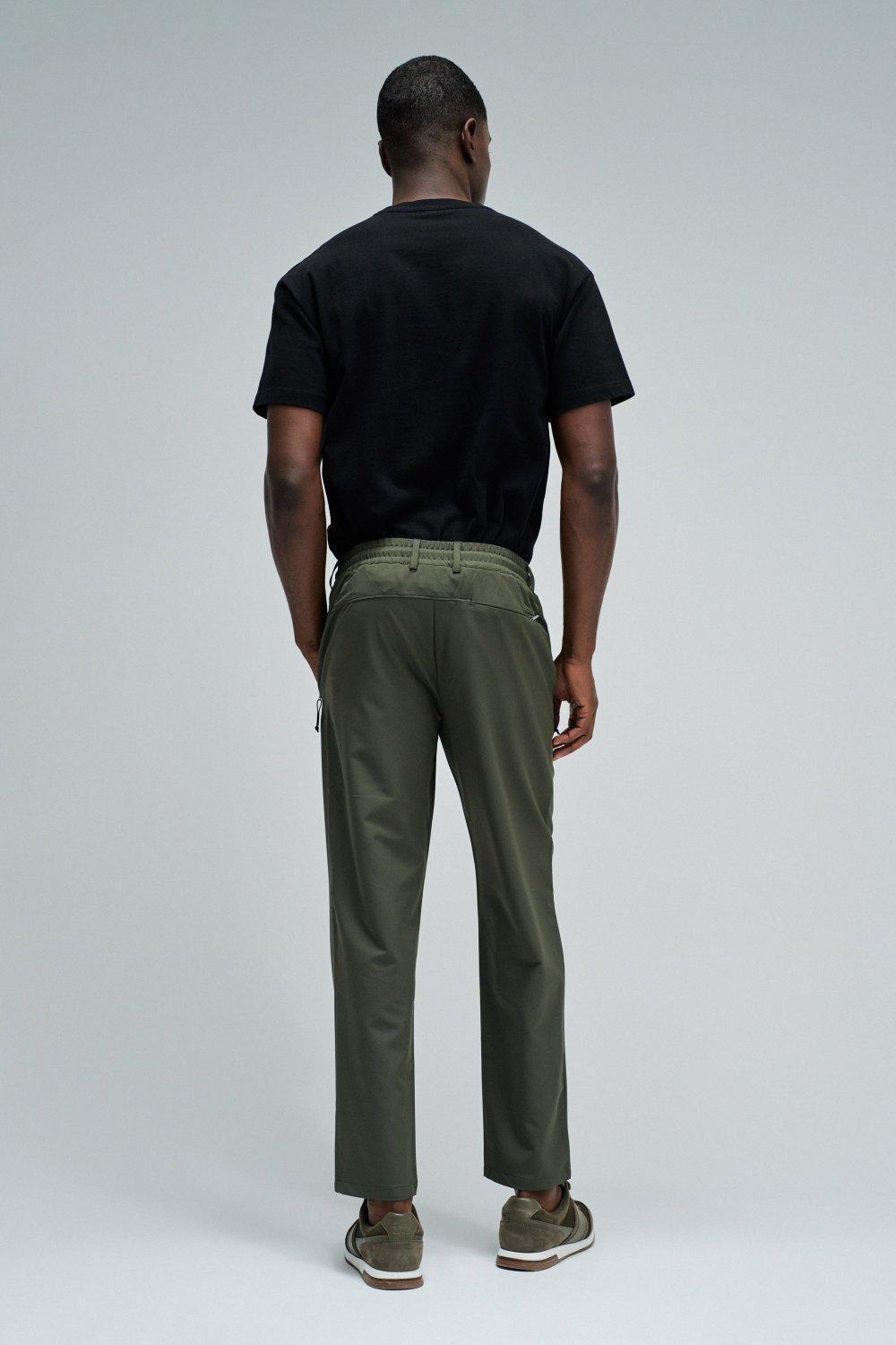 Joggers Trousers In Fabric, Green, large image number 3