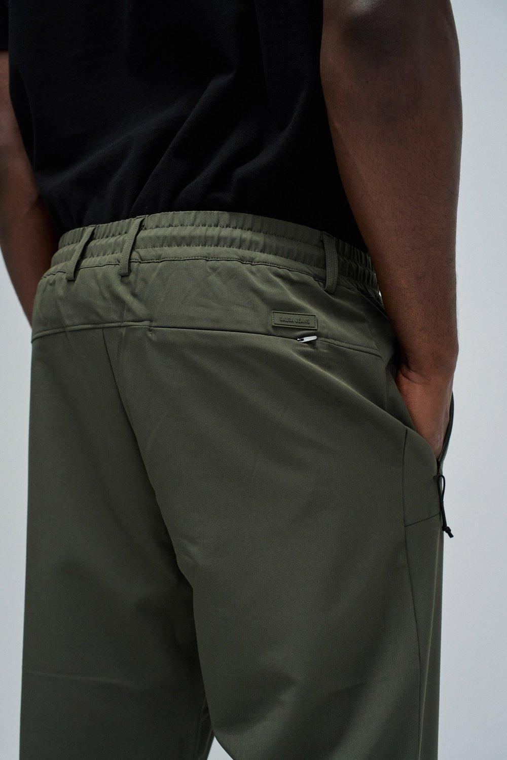 Joggers Trousers In Fabric, Green, large image number 4