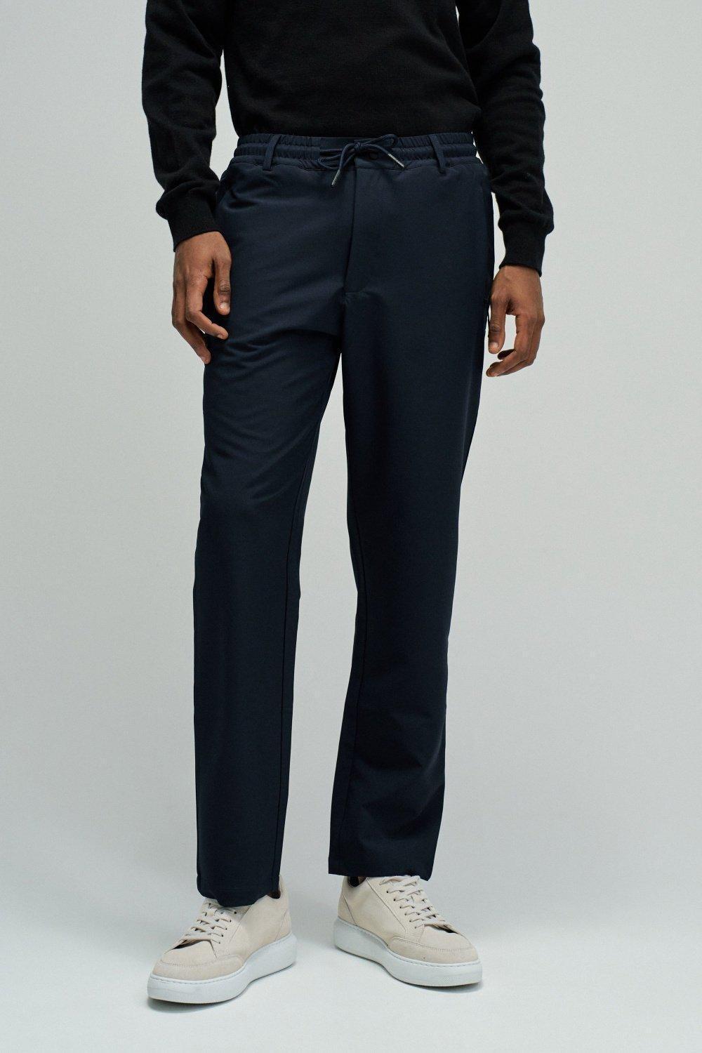 Joggers Trousers In Fabric, Blue, large image number 0