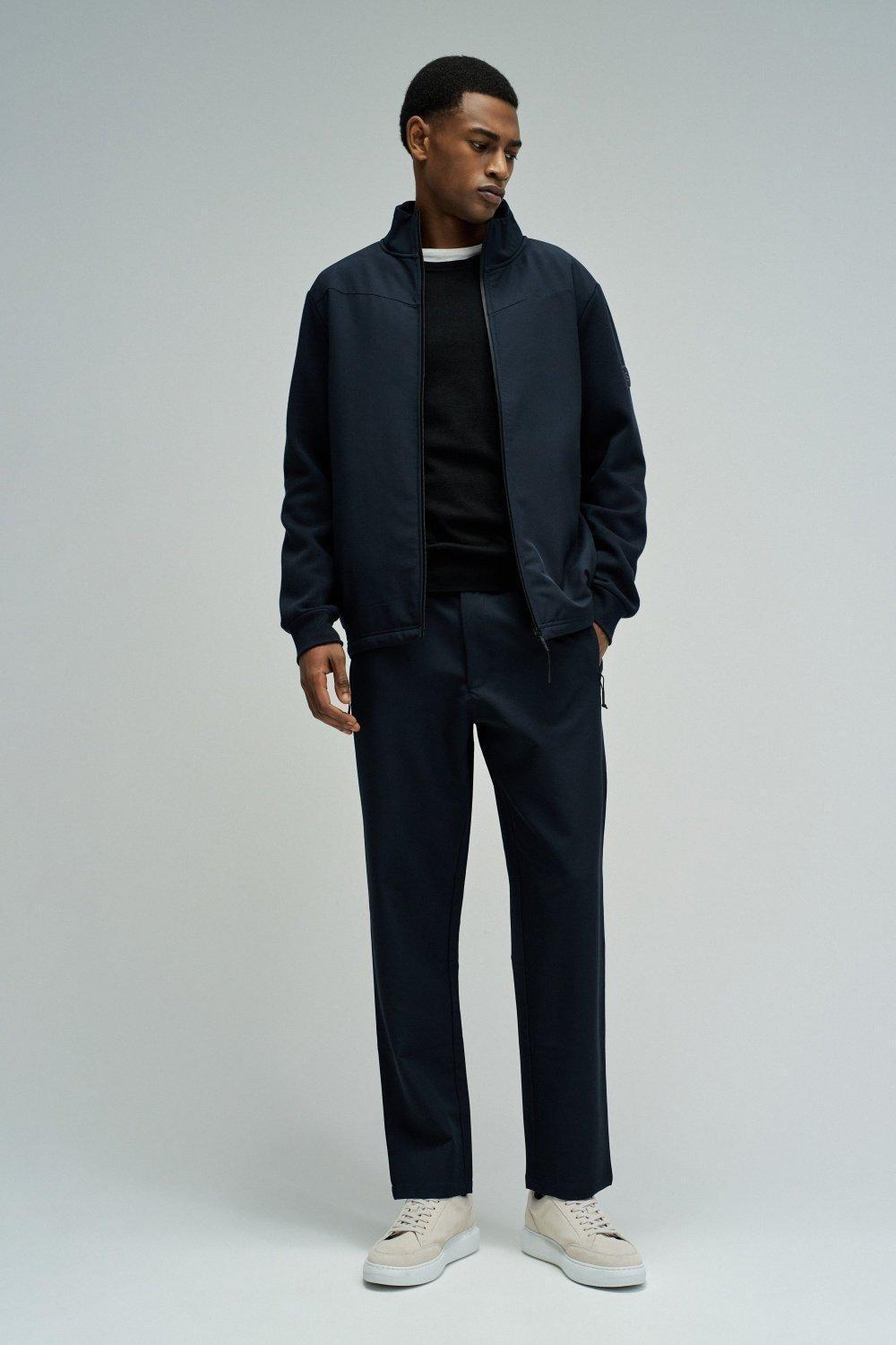 Joggers Trousers In Fabric, Blue, large image number 1