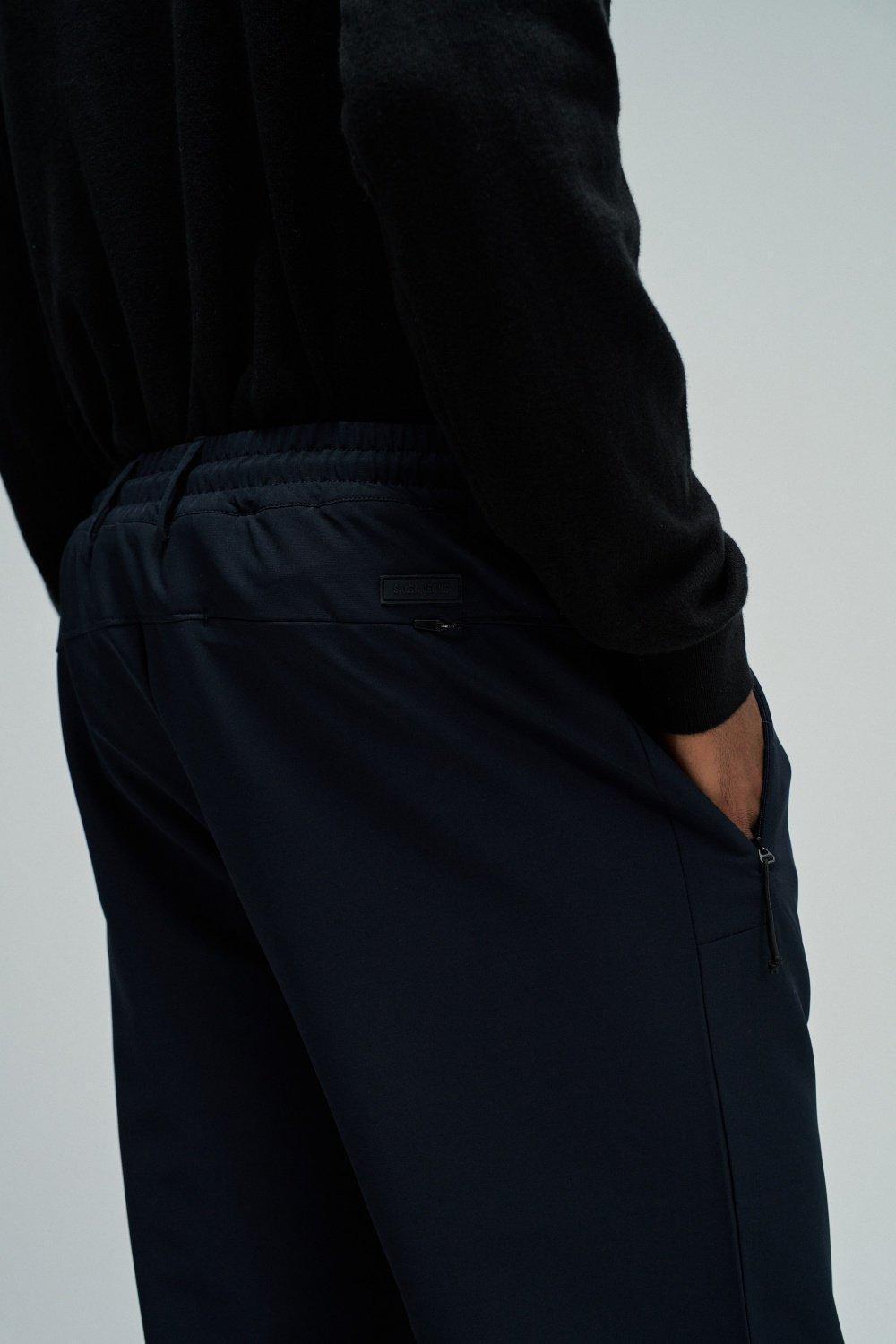 Joggers Trousers In Fabric, Blue, large image number 4