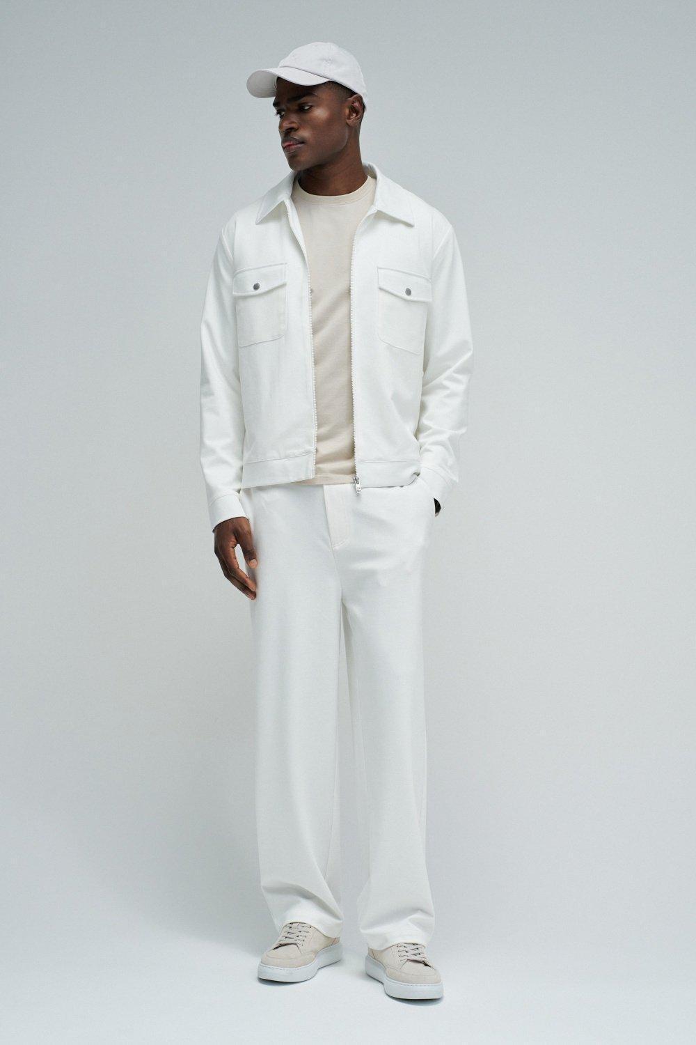 Jacket With Pockets On The Chest, Pearl, medium