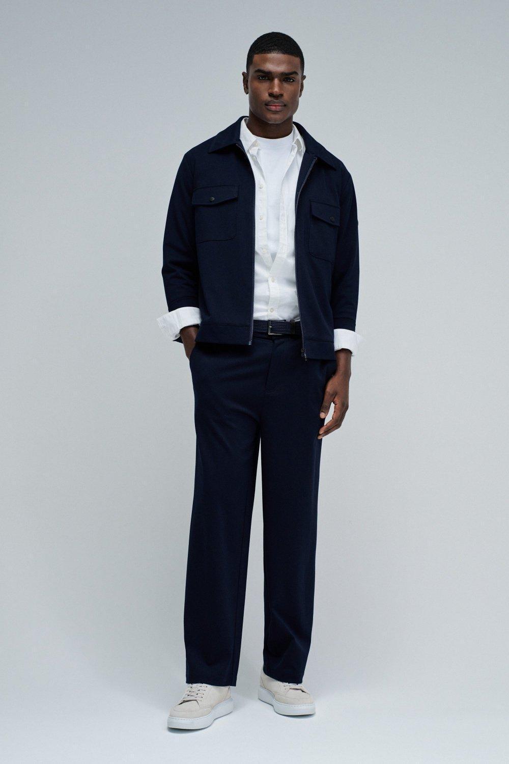 Jacket With Pockets On The Chest, Navy, medium