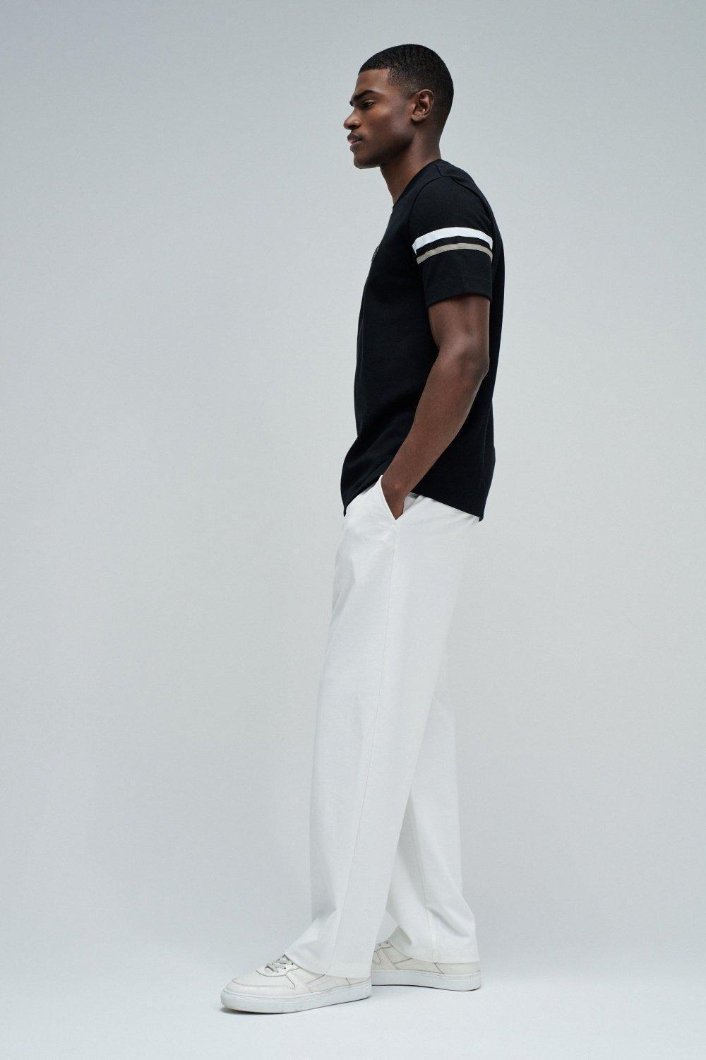 T-Shirt With Stripes, Black, large image number 2