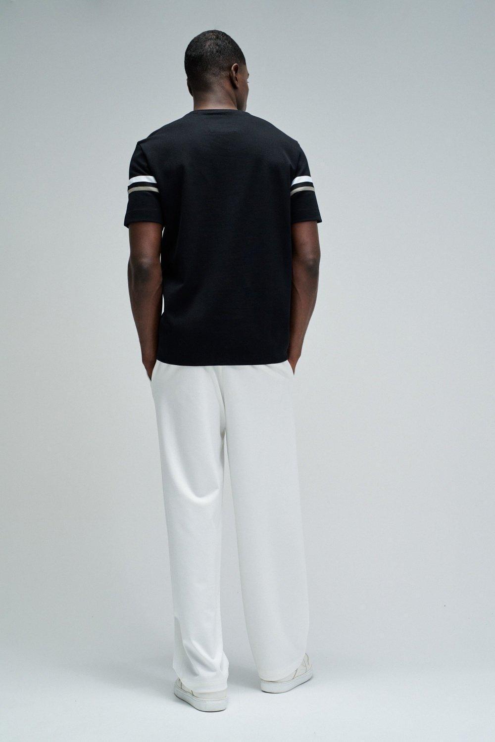 T-Shirt With Stripes, Black, large image number 3