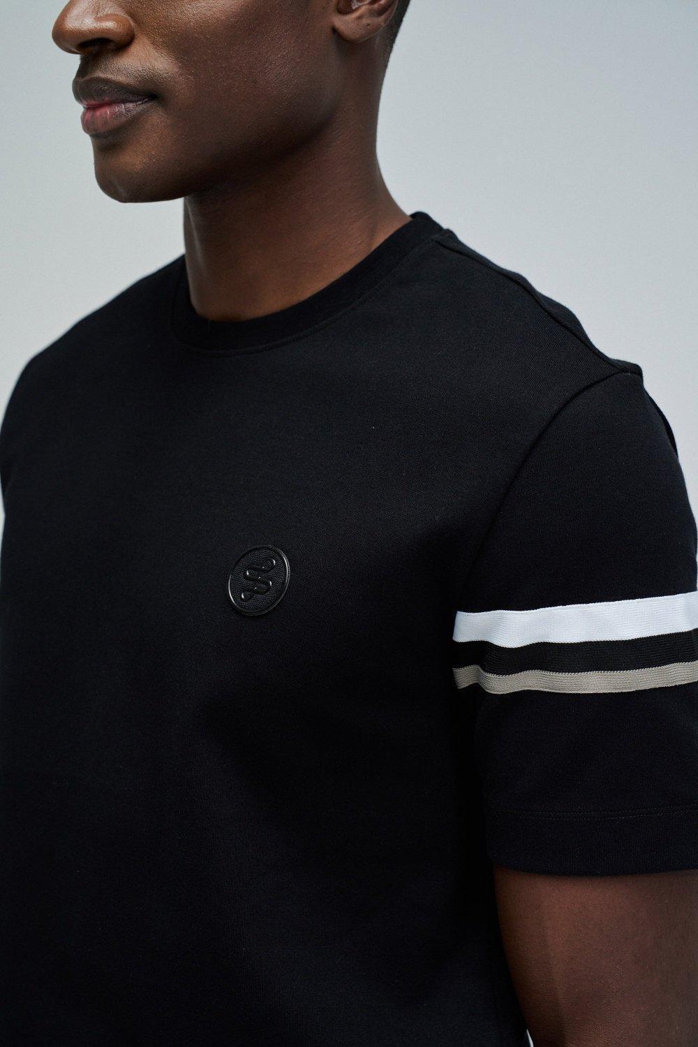 T-Shirt With Stripes, Black, large image number 4