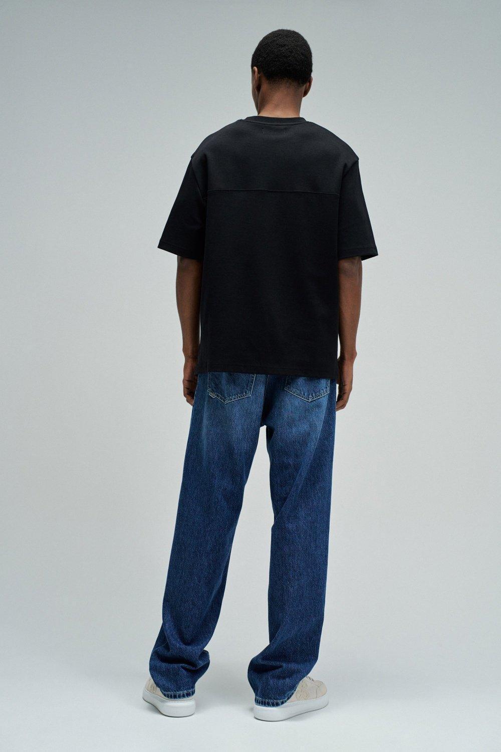 T-Shirt With Velvet Print, Black, large image number 3