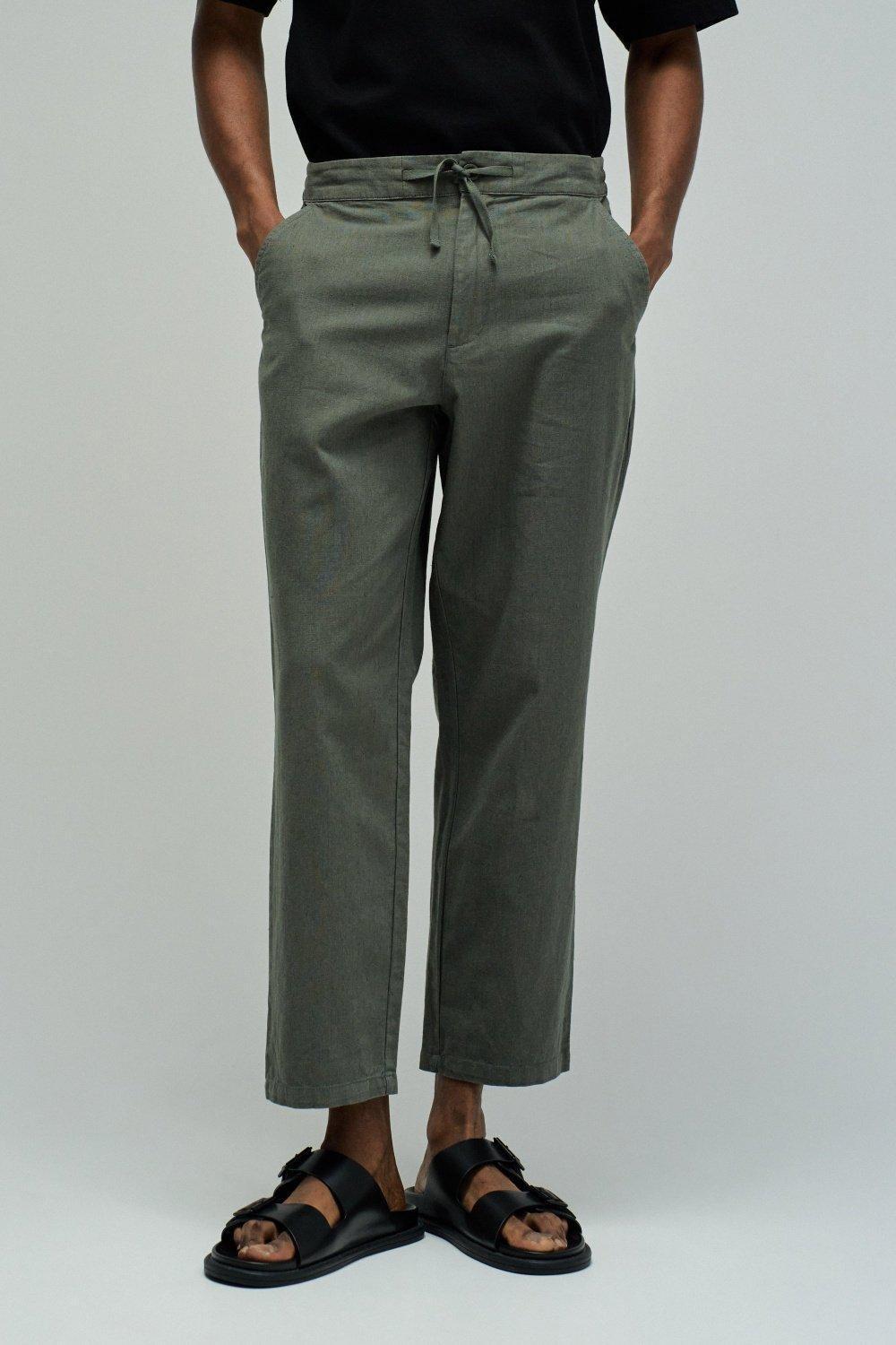 Jogger Trousers With Linen, 2101_932, medium