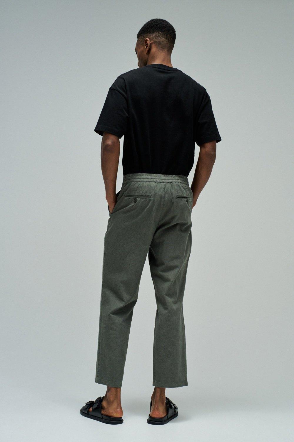 Jogger Trousers With Linen, 2101_932, large image number 3