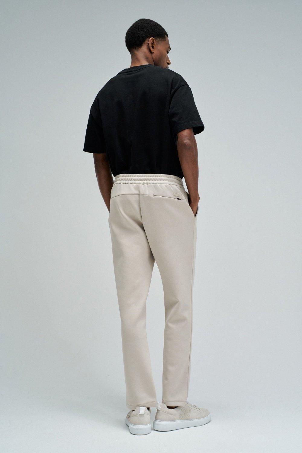 Interlock Scuba Jogger Pants Sport Set, Cream, large image number 3