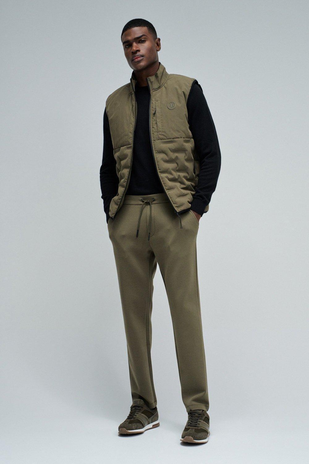 Interlock Scuba Jogger Pants Sport Set, Green, large image number 1