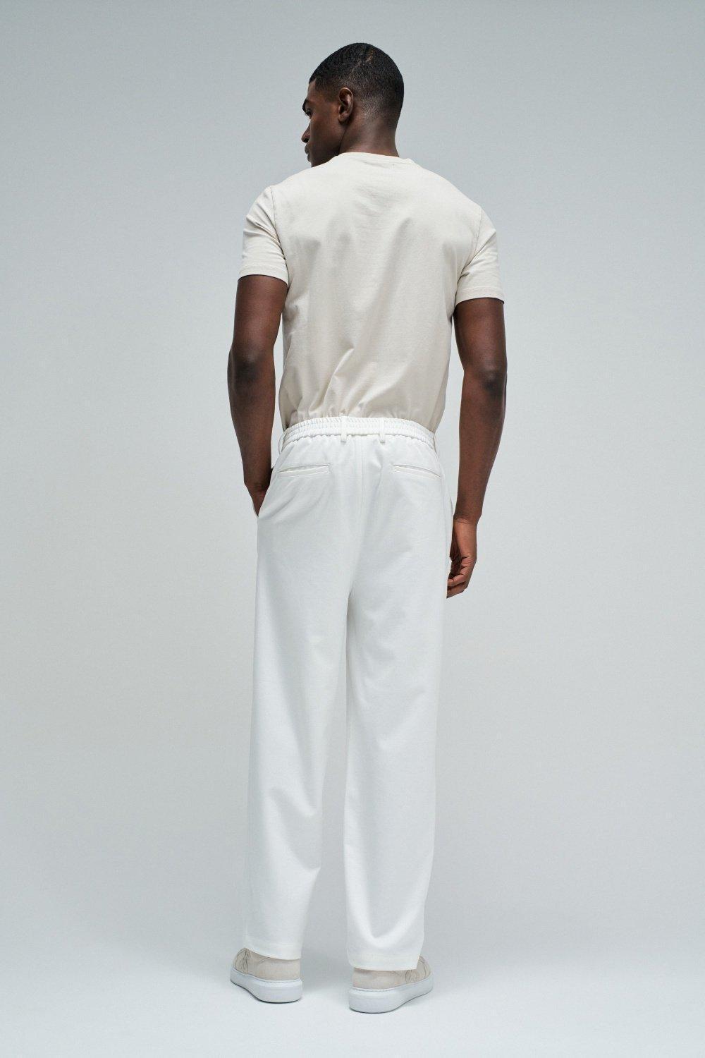 Chino Trousers With Elastic Waistband, Pearl, large image number 3