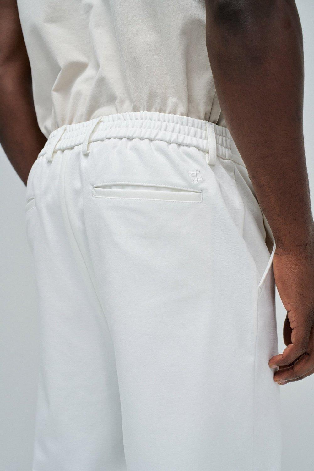 Chino Trousers With Elastic Waistband, Pearl, large image number 4