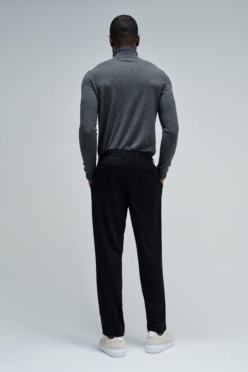 Joggers Trousers In Fabric, Black, large image number 3