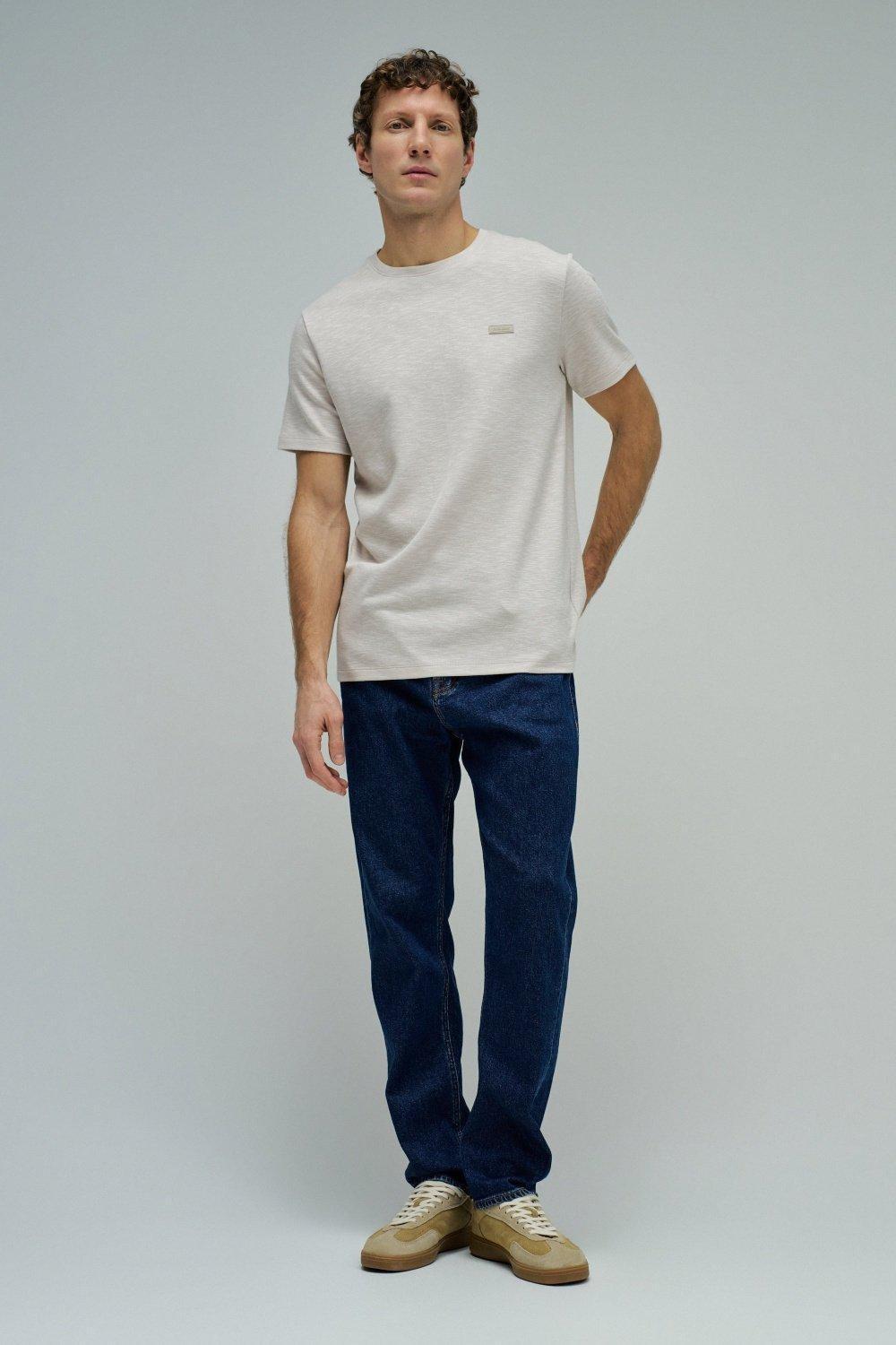 تيشيرت بشعار, Navy, medium