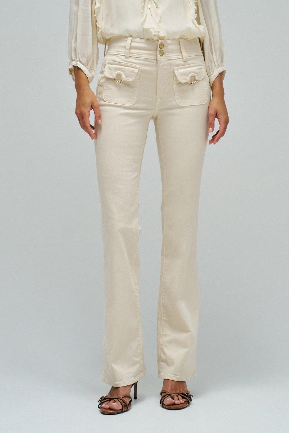 Secret Push In Bootcut Jeans, Beige, large image number 0