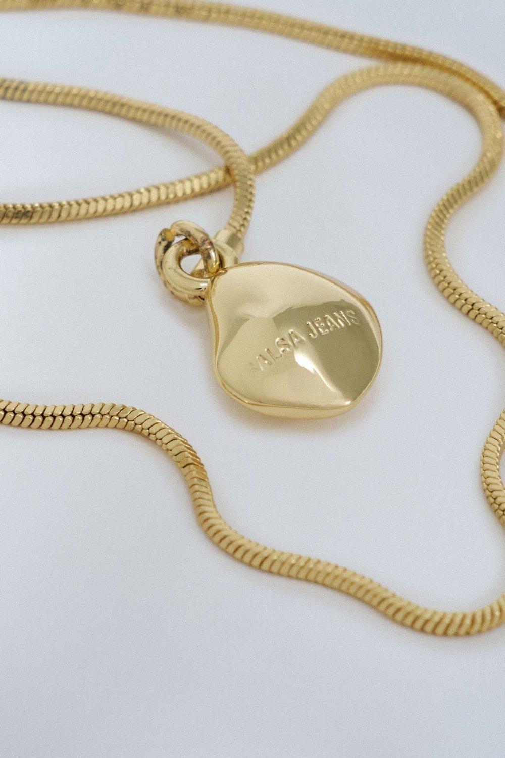 Necklace With Loose Pendant, Gold, large image number 4