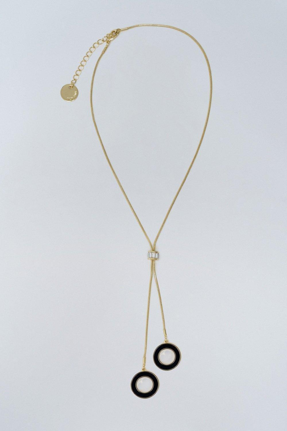 Pendant Necklace, Black, large image number 0