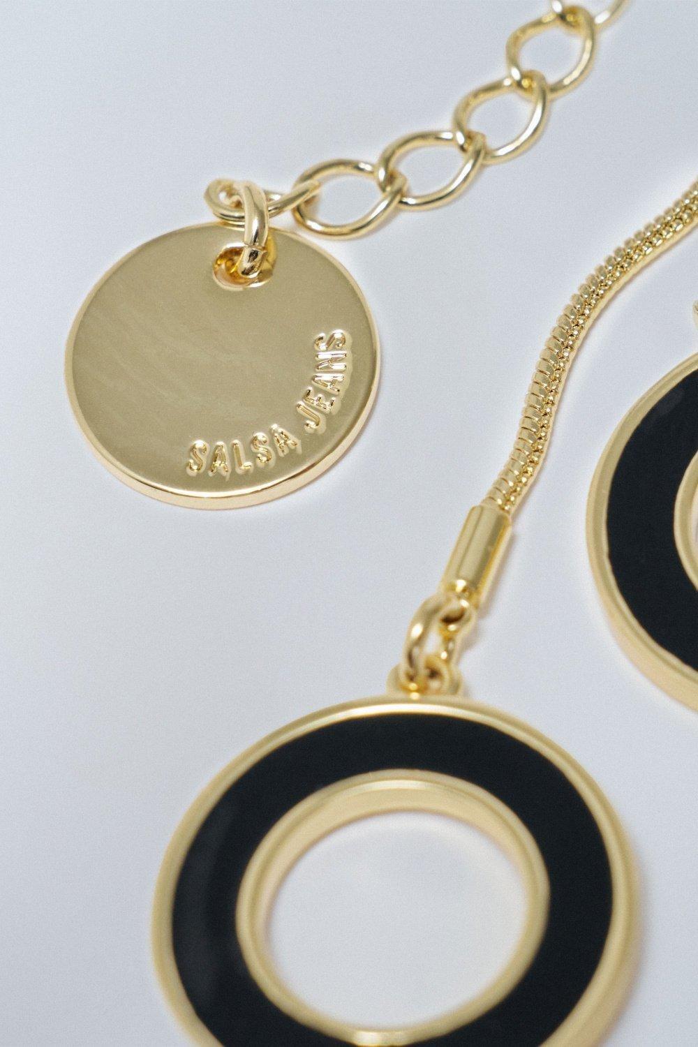 Pendant Necklace, Black, large image number 1