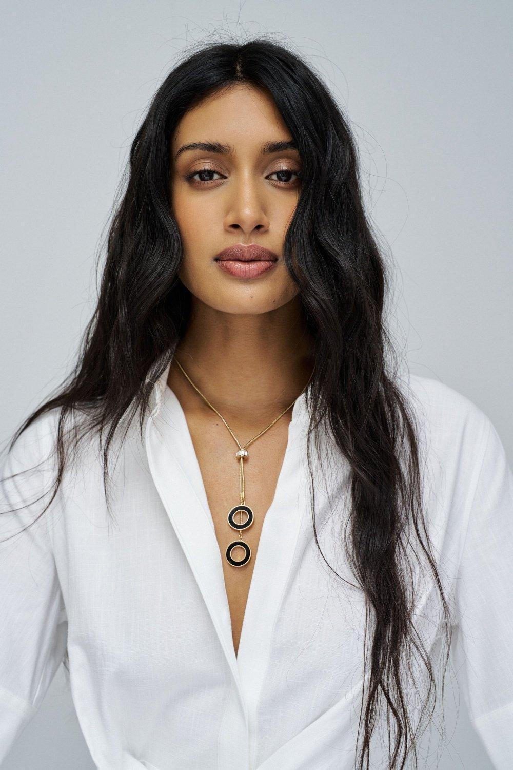 Pendant Necklace, Black, medium