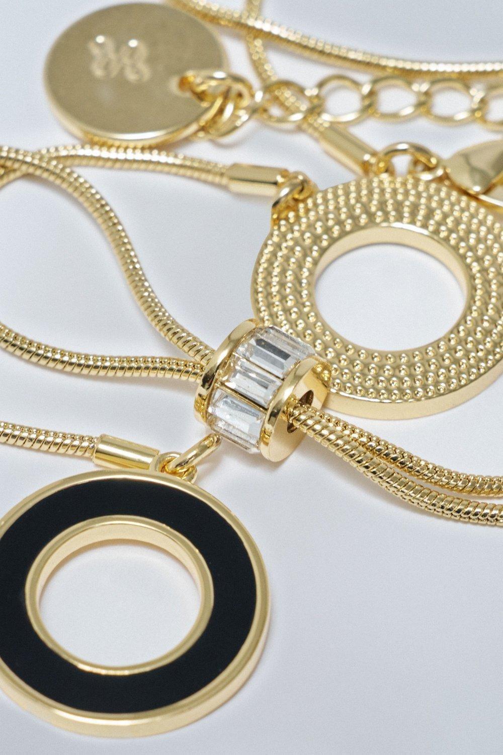 Pendant Necklace, Black, large image number 4