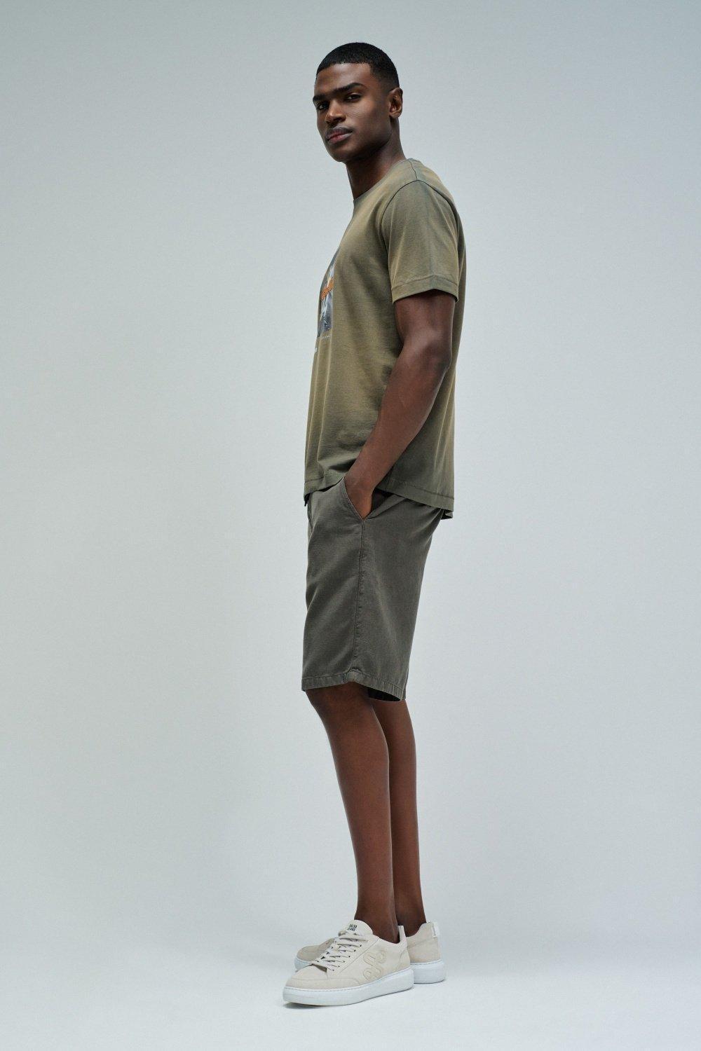 T Shirt With Print And Branding, Green, large image number 2