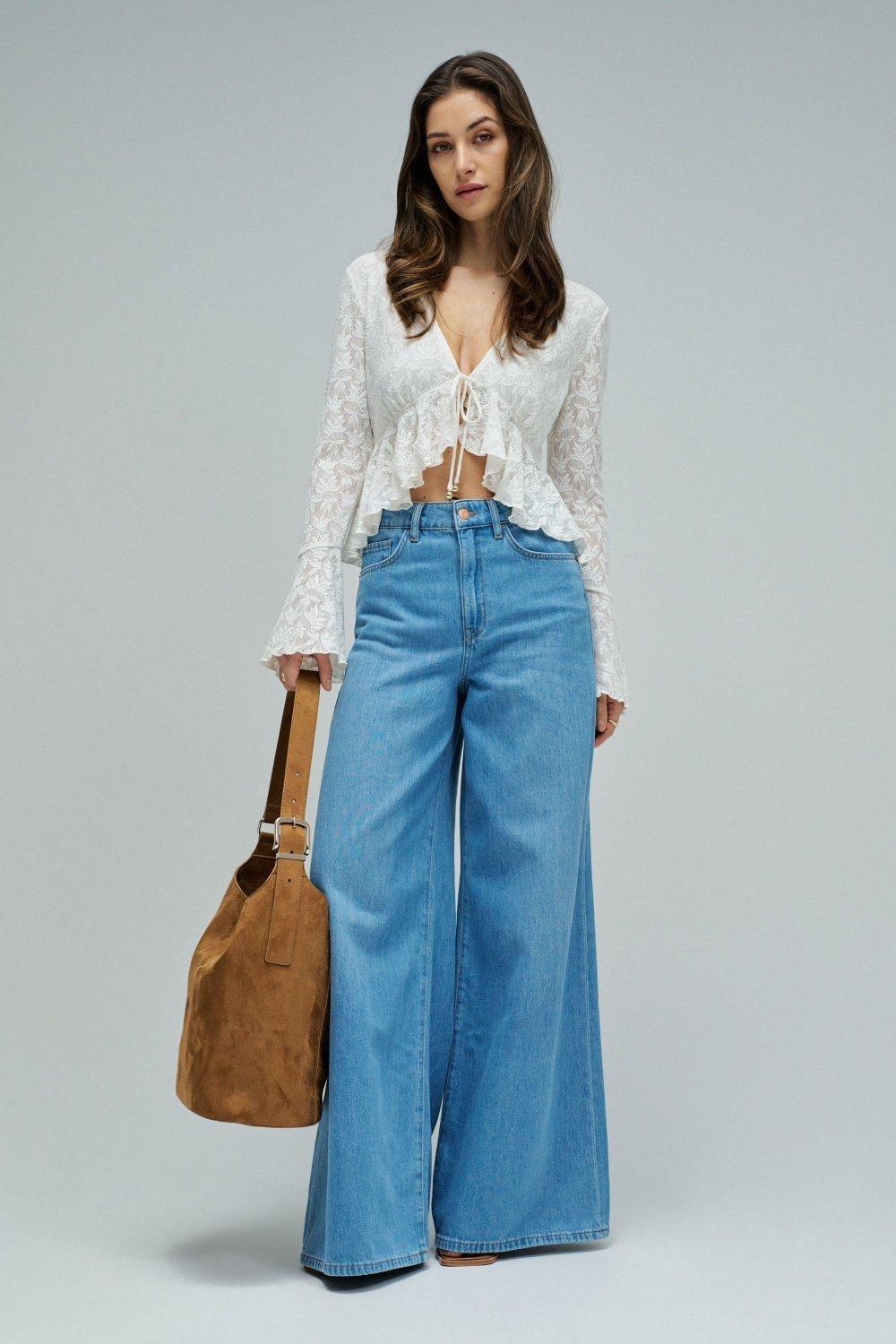 Super Wide Leg Jeans, , large image number 1
