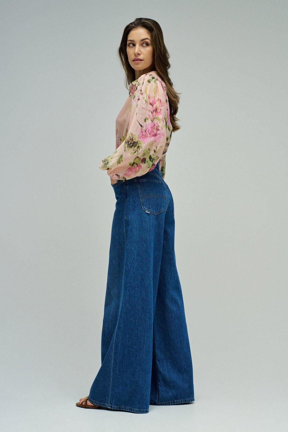 Super Wide Leg Jeans, Navy, large image number 2