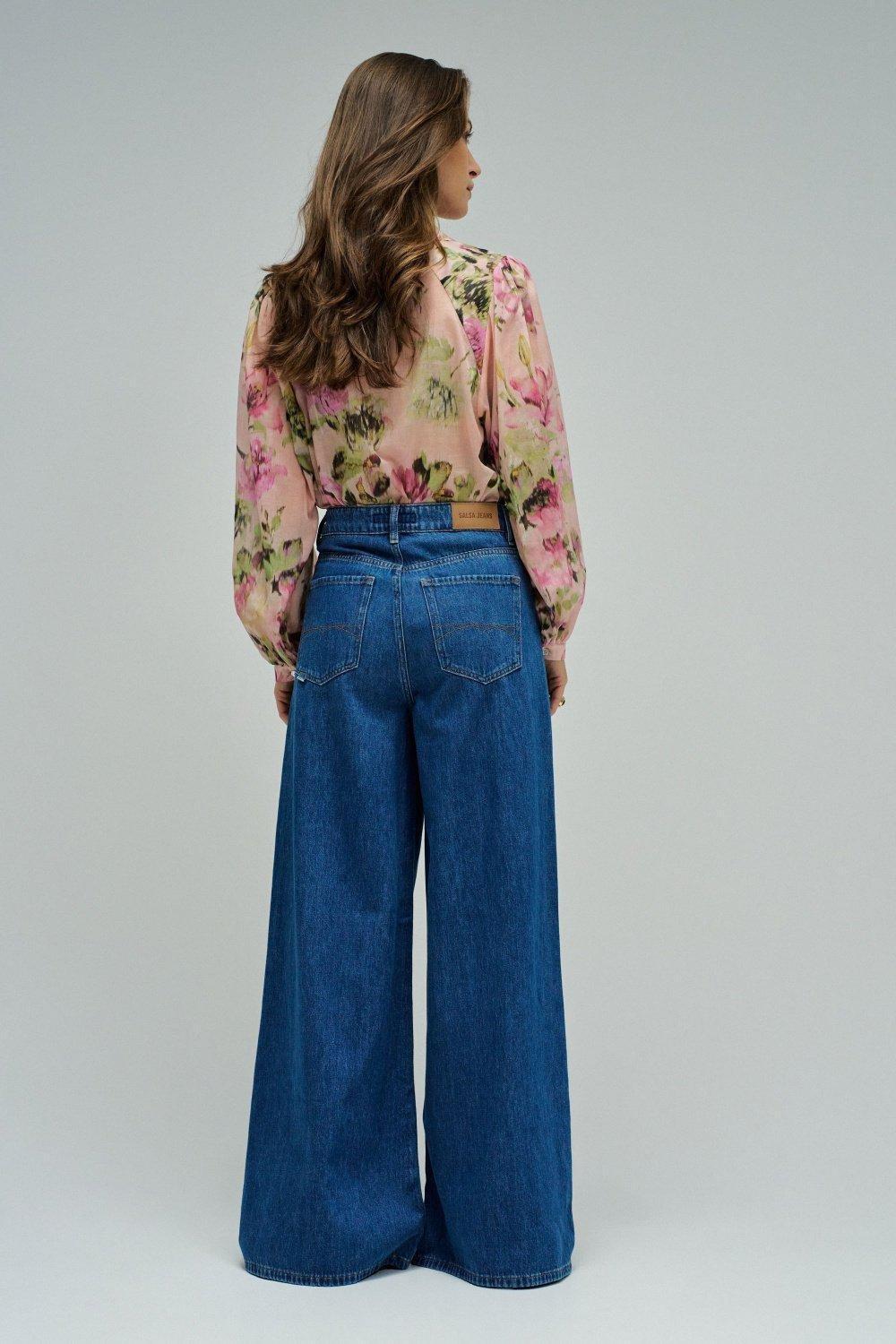 Super Wide Leg Jeans, Navy, large image number 3