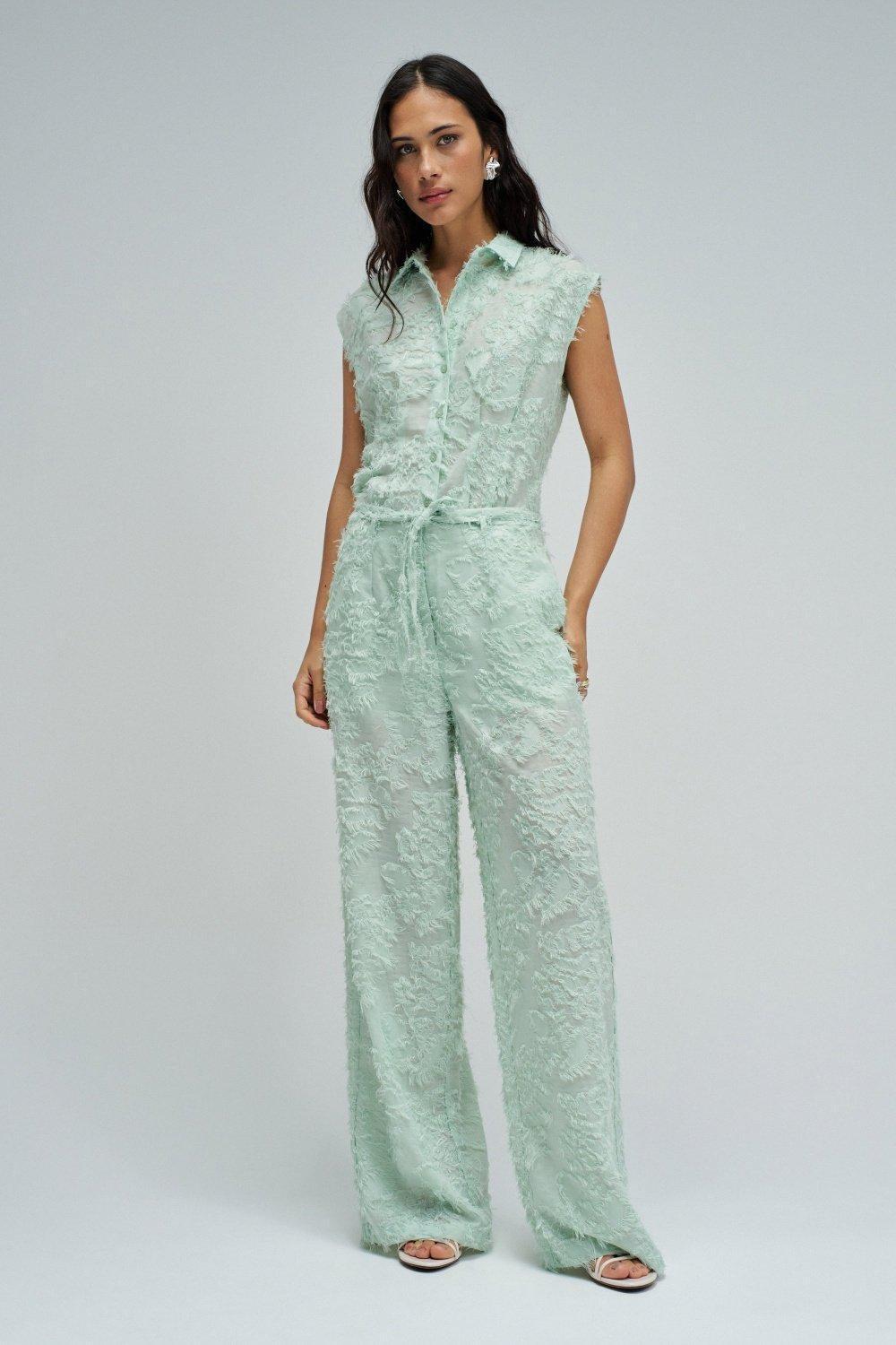 Shirt With Jacquard, Turquoise, medium