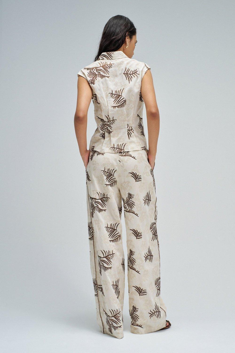 Shirt With Embroidery, White, large image number 3