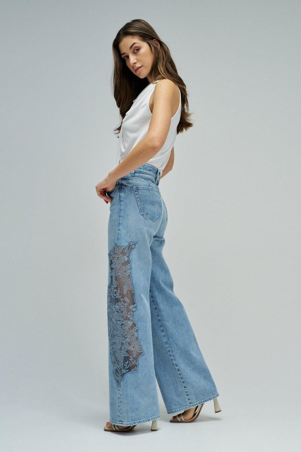 True Wide Jeans, Blue, medium