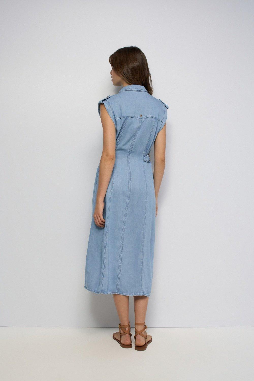 Lightdenim Dress, Blue, large image number 3