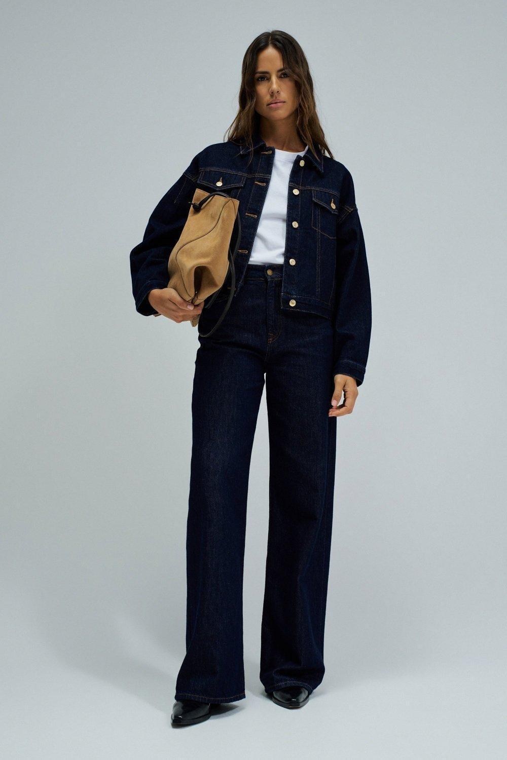Denim Jacket, Dark Blue, large image number 1